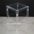 Import custom U shape clear acrylic coffee table with drawer from China
