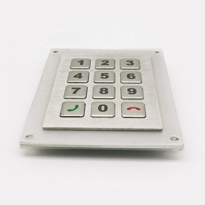 Custom12keys silicone numeric matrix metal dome industrial public telephone keypad