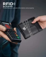 Customize Design Versatile and Minimalist Wallet ID Credit Card Holder Short PU Leather RFID Wallet For Men