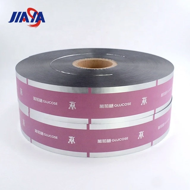 Customize food grade matte aluminumd automatic packaging film glucose/nutrition/snacks/dried fruit automatic packaging roll film