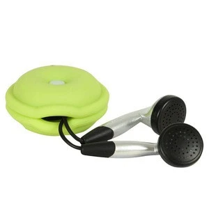 Customized case factory silicone design silicone earphone cable winder