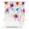 Customized Design Bathroom Shower Curtain Sets Waterproof Polyester Fabric Shower Curtain