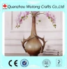 customized home decoration resin resin flower vase with antlers