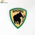 Customized security embroidered patch merrow badge embroidery machine made