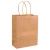 Import customized wholesale brown craft kraft paper gift shopping handle carry bags with your own logo from China