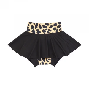 Cute leopard infant high waist bloomer with match bow headband baby girl shorts skirt bum baby bloomers summer pants