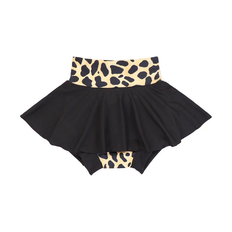 Cute leopard infant high waist bloomer with match bow headband baby girl shorts skirt bum baby bloomers summer pants