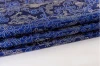 Deep blue silky Jacquard Brocade damask Fabric cloth curtain upholstery fabric