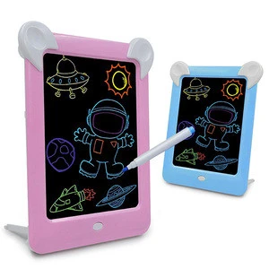 Desalen Kids Educational Toy Gifts Painting LED Glowing Drawing Board 3D Magic Pad