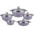 Import Dessini 10pcs Aluminum cooking pots Non-stick ceramic stone  granite coating from China