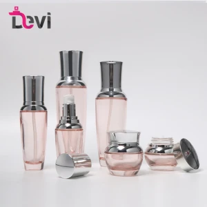 Devi Luxury skincare packaging rose gold cosmetic bottle set skin care packaging container jar