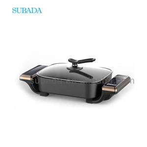 Die casting aluminum electric fry pan with 5L capacity deep electric frying pan