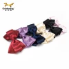 Different color designs girls pre-made shiny ribbon hair clip gift bow