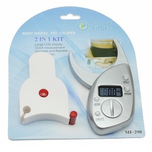 Digital body fat caliper and body measure tape 2in 1 Kit