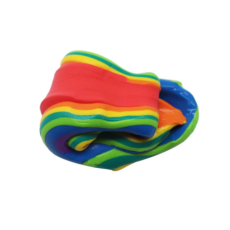 DIY Handmade Unpack the toy rainbow crystal clay Cotton slime color slime