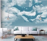 Diy White Printable Textile WallPaper Wallcovering