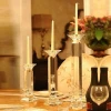 DL-21ZT011 Wholesale single tall crystal glass candle holders for weddings decorative