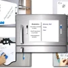 Dry wipe notice boards with magnetic material