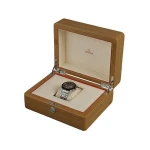 DS Wooden Watch Box Custom Logo Handmade Luxury Gift Single Watch Packaging Storage Box Wood Grain Watch Case