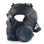 Durable military paintball full face tactical gas sports safety protective equipment with air filtration