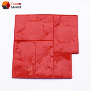 durable rubber ashlar stone concrete stamp mould imprint mat