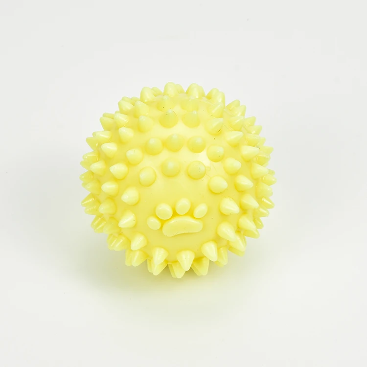 Durable rubber toothbrush training pet molar eco dog ball pet treat ball toy balls 8 cm rubber