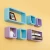 Import E1 MDF set3 round corner cube shelf CD wall display rack for retail from China