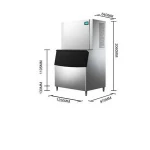 easy clean durable stainless steel material commercial ice maker machine