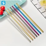 Eco Friendly straight reusable stainless steel drinking metal straw