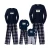 Ecoach Flannel 2 Side Pockets pullover Pull-on Elastic Waist christmas pajamas family Family Matching Navy Outfits
