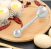 Egg Cracker Topper Set  Soft Hard Boiled Eggs Separator Tool  Include Spoons and Cups  Shell Remover & Cutter Accessory