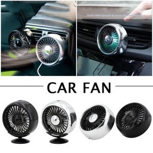 Electric Car Fan 3 Speed Adjustment USB Car Auto Cooling Air Circulator Fan Air Conditioner Colorful Light