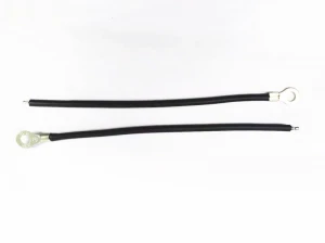 Electric Solar battery inverter cable with terminal  black 185mm long 12AWG
