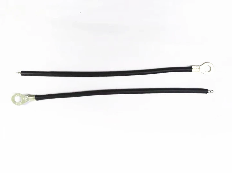 Electric Solar battery inverter cable with terminal  black 185mm long 12AWG
