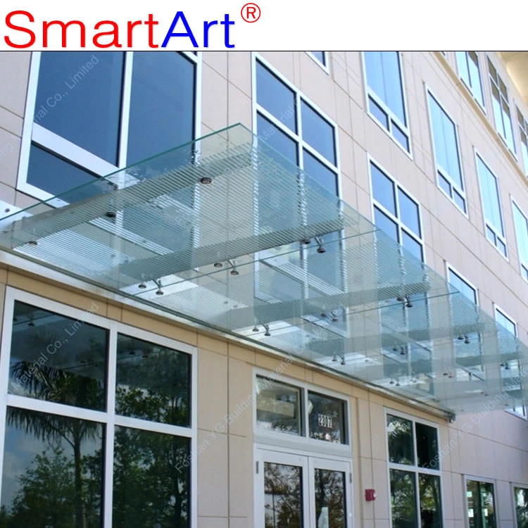 Entrance Glass Awning Canopy for hotel