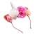 Import Euramerican designs stock RTS unicorn headband rainbow flowers baby hairbands from China