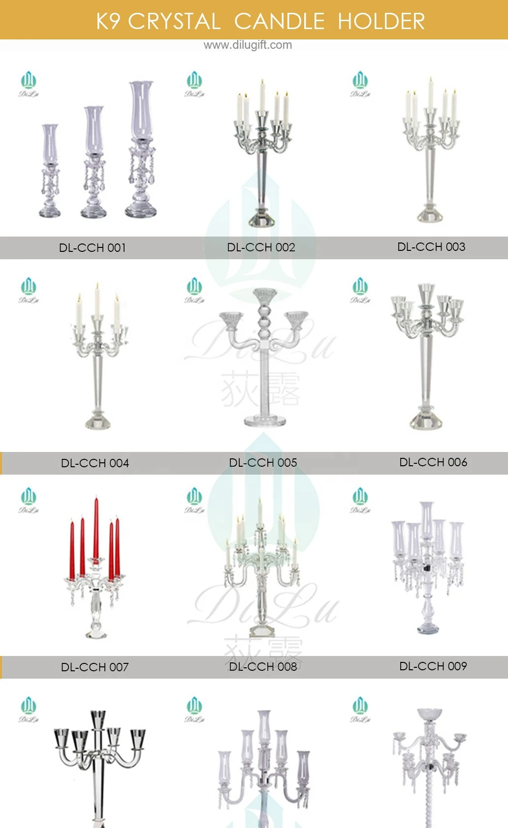 Europe style home goods crystal candlestick candle holder for home decor/crystal candle holder wedding centerpieces