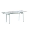 Extendable Fashionable Marble Tempered Glass Dining Room Table for Modern Furniture Home Use