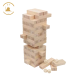 Factory Direct Wooden Building Blocks High Quality Beech Wooden Stacking  Blocks Wooden Stacking Tower with Dices