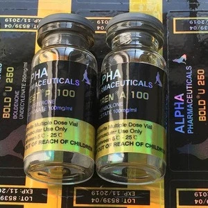 Factory price custom waterproof self adhesive pharmaceutical packaging 10ml vial label for anabolic steroids