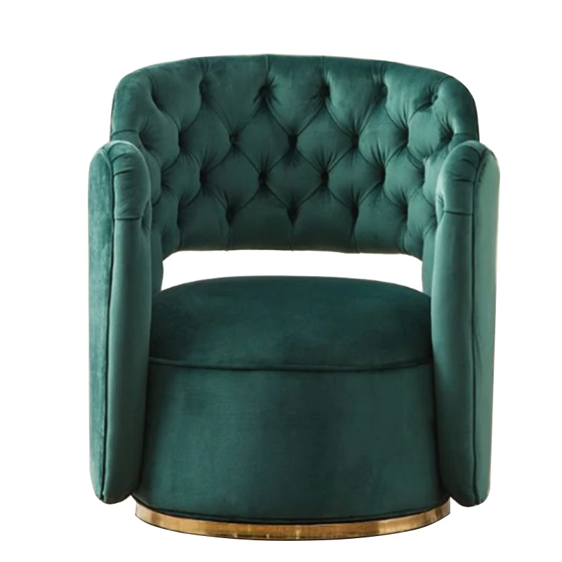 Factory price velvet armchair fabric sofa single seat chair