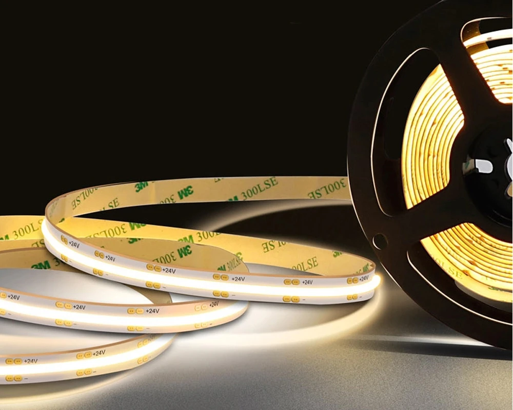 Factory Supplier Dimmable High Flexible Flip Chip 5mm FOB COB LED Strip Linear Light