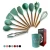 Import Factory Wholesale Silicone Cooking Accessories Kitchenware Silicone Kitchen Utensils Set with Wooden Handles from China