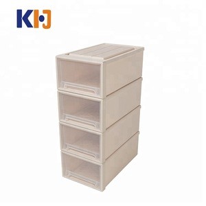 Factory Wholesale Stackable 4 Layer Plastic Storage Drawers For Kids
