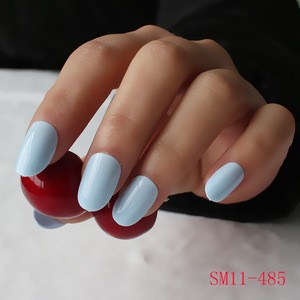 False Nails Jelly color Oval Sharp end Fake Nails Tips Pointed Head Full Artificial Nails for Lady Daily