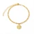 Import Fashion Design 14K Gold 26 Letters Anklets Name Plate Initial Anklet Foot Jewelry from China