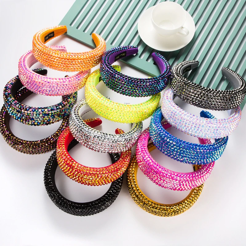 Fashion Headband for Women Wool Knitted Hairband With Diamond