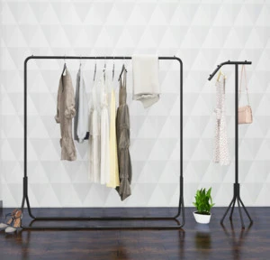 Fashion multi-color customizable home clothing store hotel metal hangers clothing store display rack