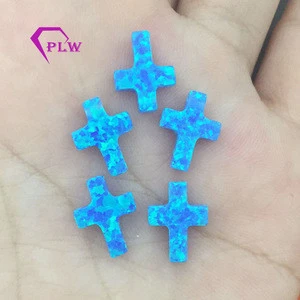 Fashion New Stycle 9*12mm Loose Beads Cross Opal Gemstone For 925 Sliver Opal Necklace