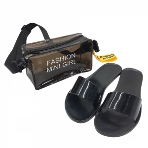 Fashion set slippers 2020 womens slippers with color wallet bag two-piece set